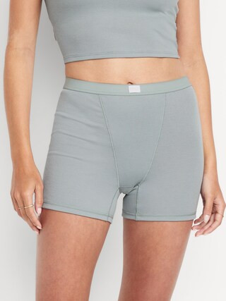 High-Waisted Ribbed Boyshort Briefs -- 3-inch inseam | Old Navy (US)