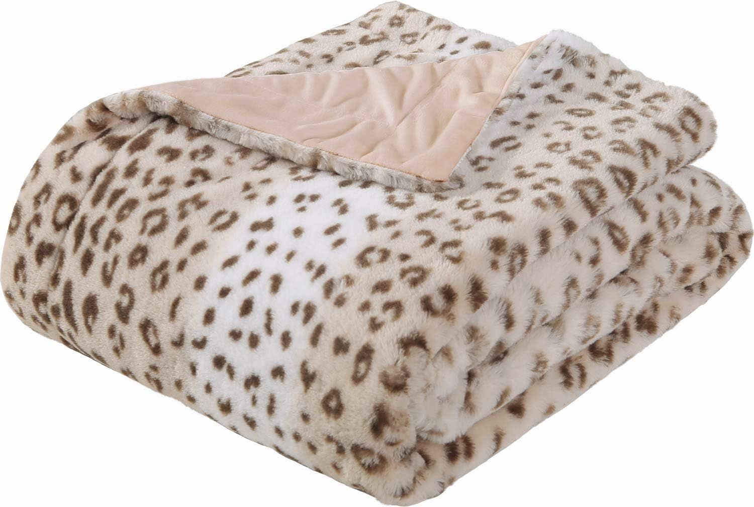 Sedona House Faux Fur Cheetah Print Throw Blanket - Super Soft Fuzzy Faux Fur Cozy Warm Fluffy Be... | Amazon (US)