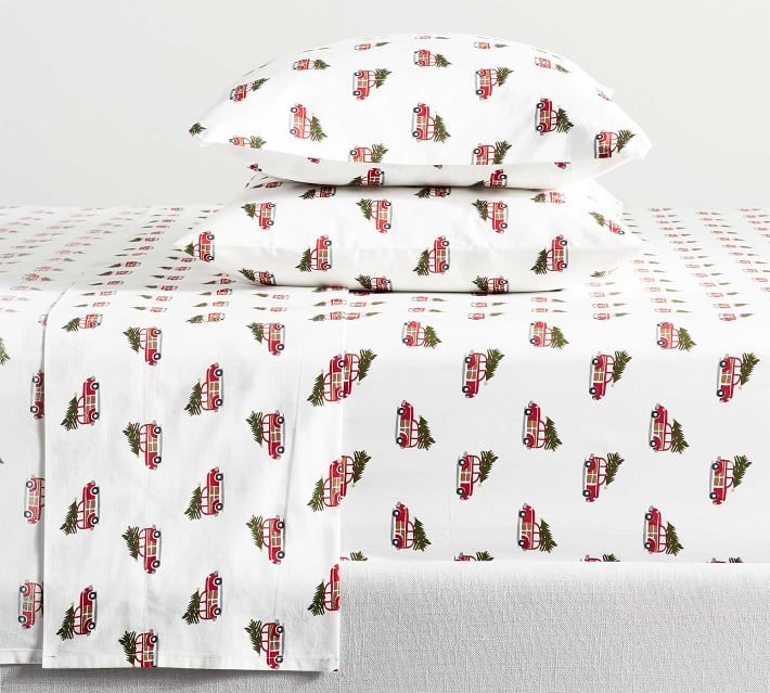 Woody Car Organic Percale Sheet Set | Pottery Barn (US)