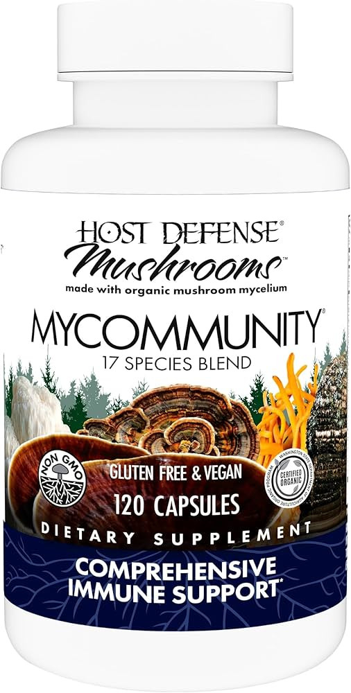 Host Defense MyCommunity Capsules - 17 Species Blend Mushroom Supplement for Immune Support - Her... | Amazon (US)