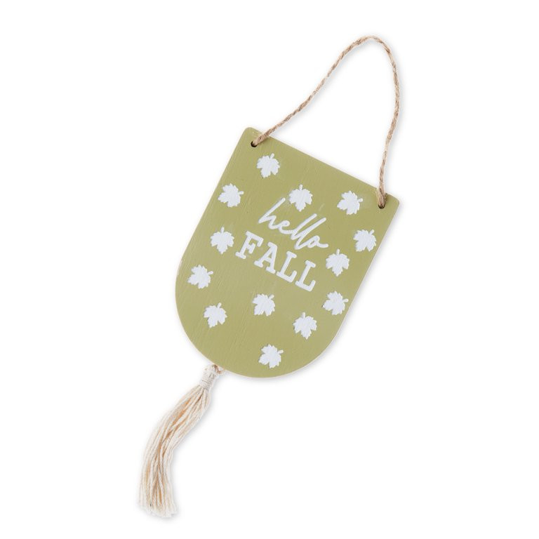 Harvest 8.63" Green Hello Fall Tag Wall Sign Decoration, Way to Celebrate | Walmart (US)