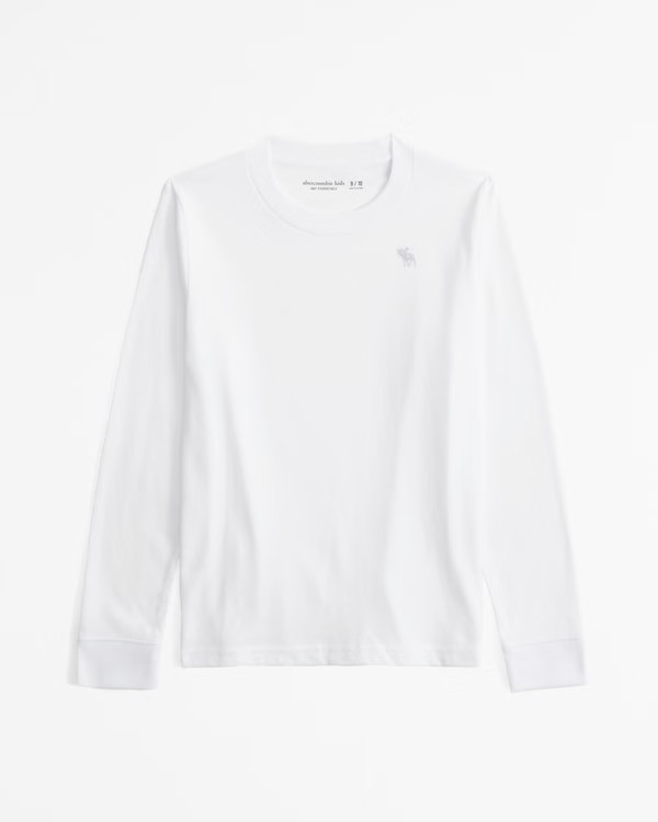 essential long-sleeve icon crew tee | Abercrombie & Fitch (US)