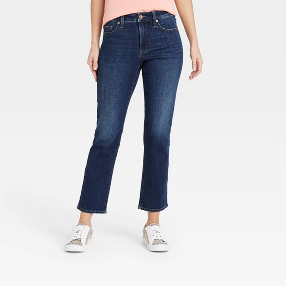Women's High-Rise Slim Straight Fit Cropped Jeans - Universal Thread™ | Target
