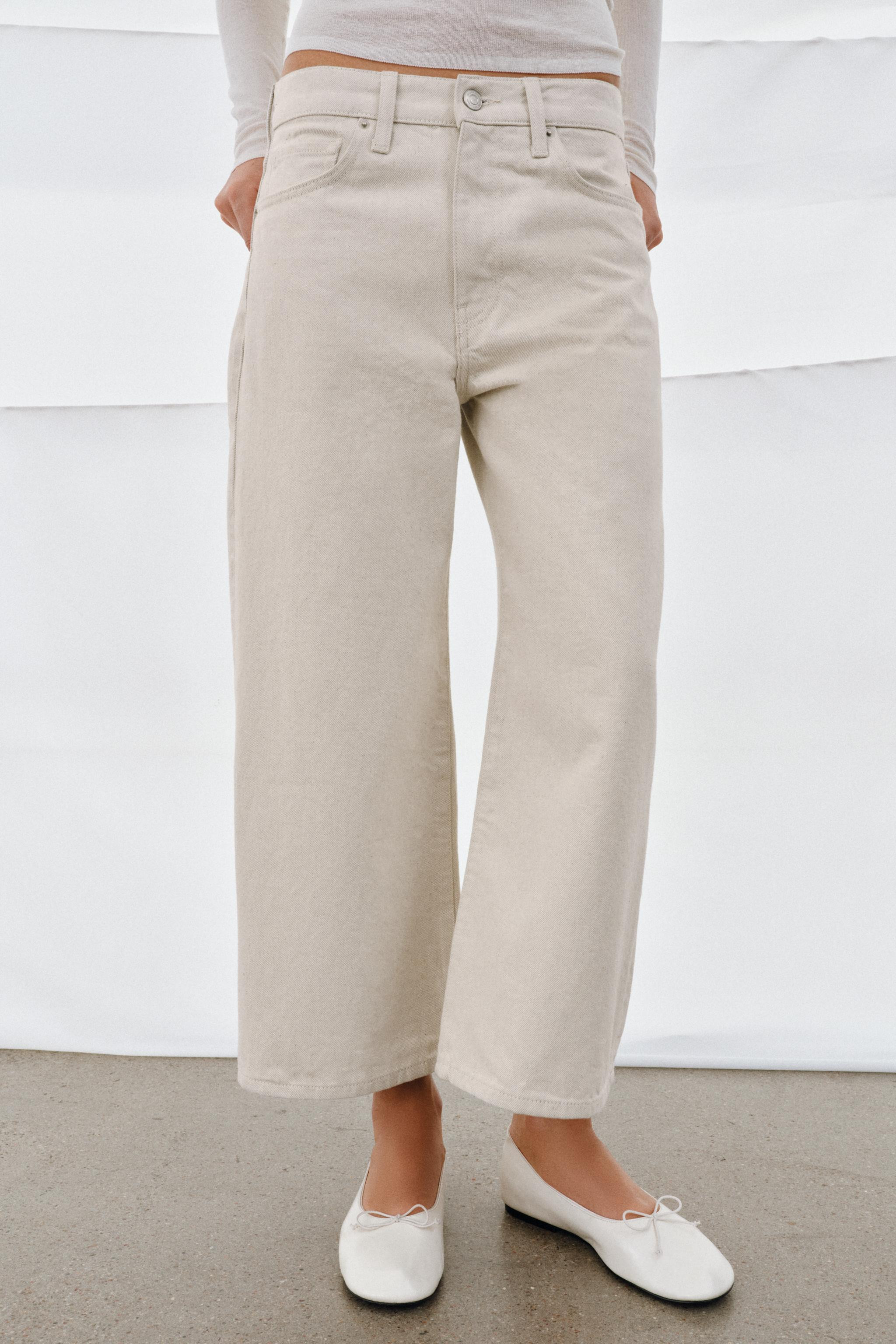 ZW COLLECTION MID-RISE CULOTTE JEANS | Zara US