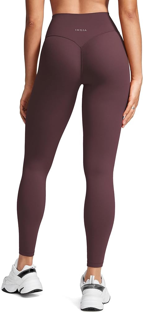 Womens High Waist No Front Seam Scrunch Butt Leggings Workouts 25 Inches V-Back Scrunch Booty Gym... | Amazon (US)