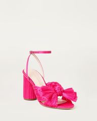 Camellia Bow Ankle Strap Heel Fuchsia | Loeffler Randall