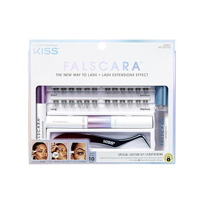 Kiss Falscara Special Edition Kit Lengthening 24 Asst Lashes | Amazon (US)
