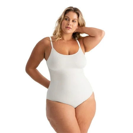 Shapermint Core Scoop Neck Shaping Bodysuit for Women, Seamless Shaping Fit & Comfortable Support, Sizes S–4XL | Walmart (US)
