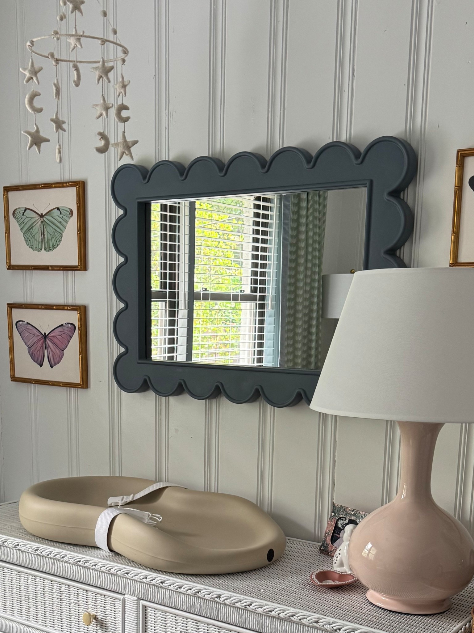 Sale alert! Our pretty blue mirror is on major sale! Also available in white! Scalloped mirror. Mirror. Blue mirror. Home decor. Bedroom mirror. Nursery mirror. Nursery. Bathroom mirror. Sale. Home. LTKhome. LTKsalealert. 

#LTKHome #LTKKids #LTKSaleAlert