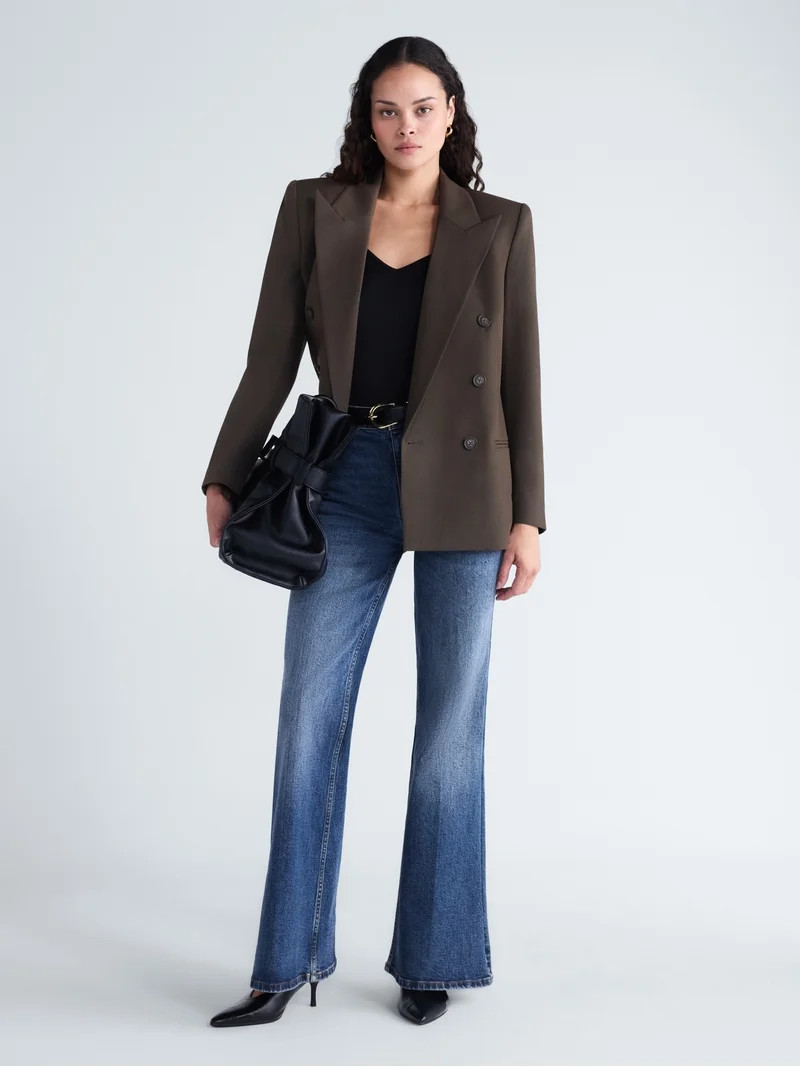 Scoop Women's Double Breasted Blazer, Sizes XS-XXL | Walmart (US)