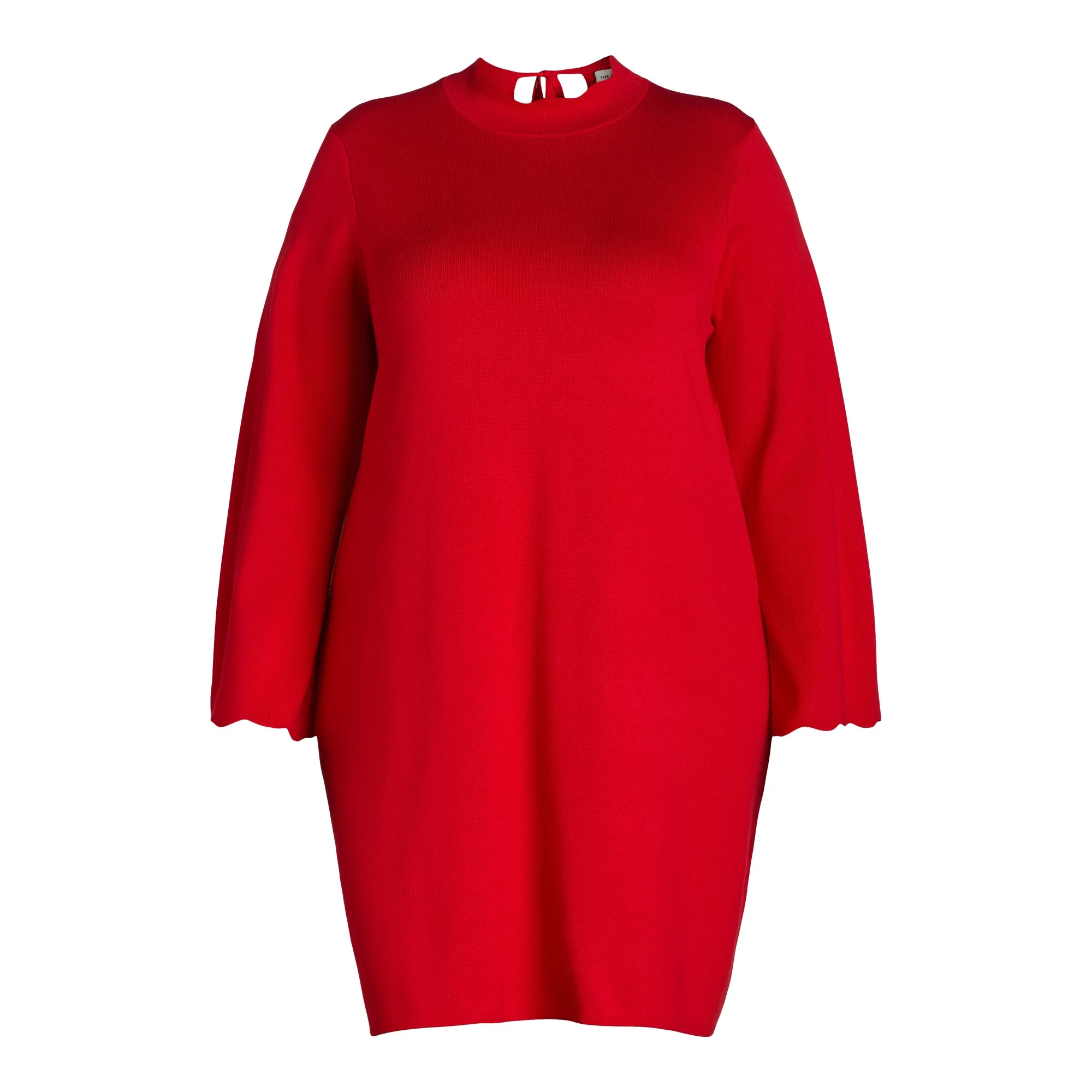Free Assembly Women’s and Women's Plus Cozy Yarn Mini Sweater Dress with Bell Sleeves, Sizes XS... | Walmart (US)