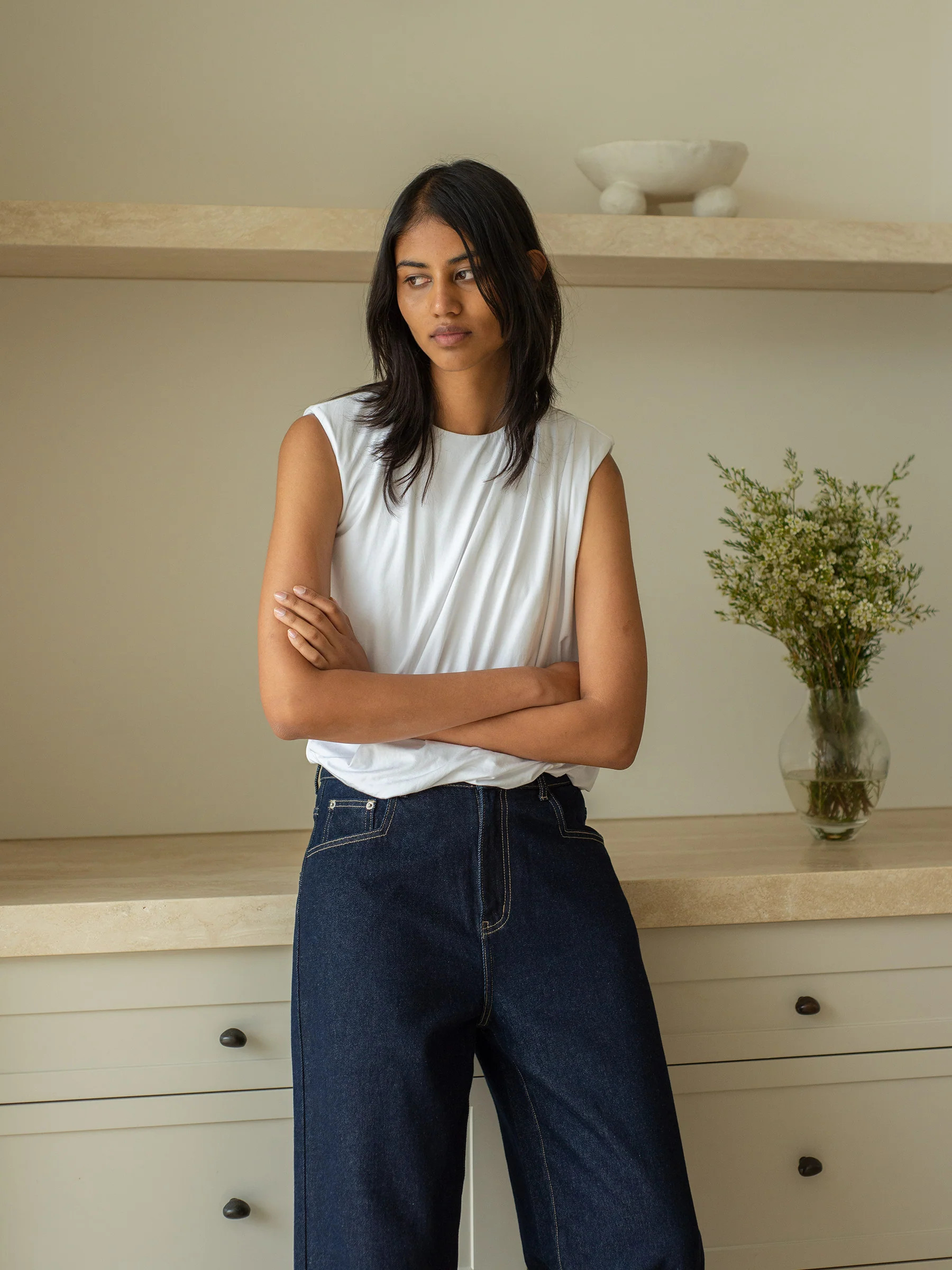 REBE | Milly Top in Ivory | The UNDONE | The UNDONE