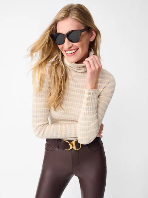 Arlette Turtleneck in Stripe | J.McLaughlin