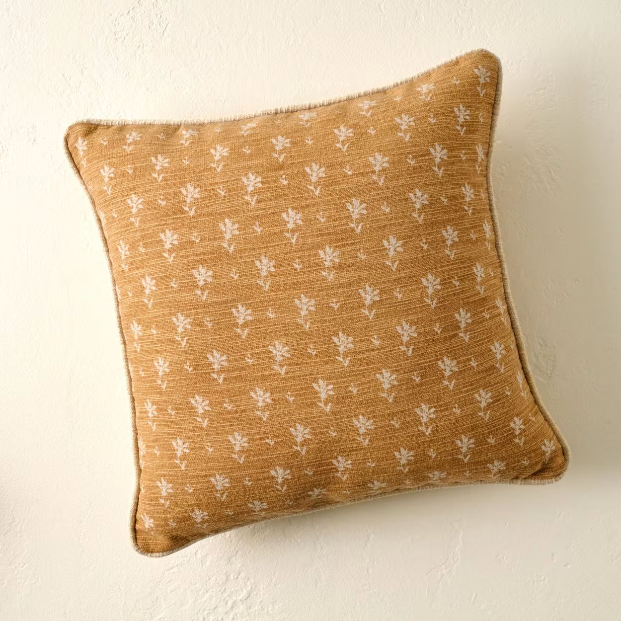 Golden Floral Printed Pillow | Magnolia