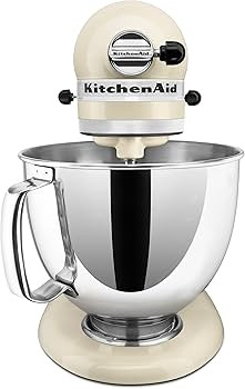 KitchenAid Artisan Series 5 Quart Tilt Head Stand Mixer with Pouring Shield KSM150PS, Almond Crea... | Amazon (US)