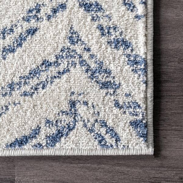 nuLOOM Blue Contemporary Vintage Ombre Aztec Nina Trellis Print Area Rug - Blue 10' x 13' | Bed Bath & Beyond