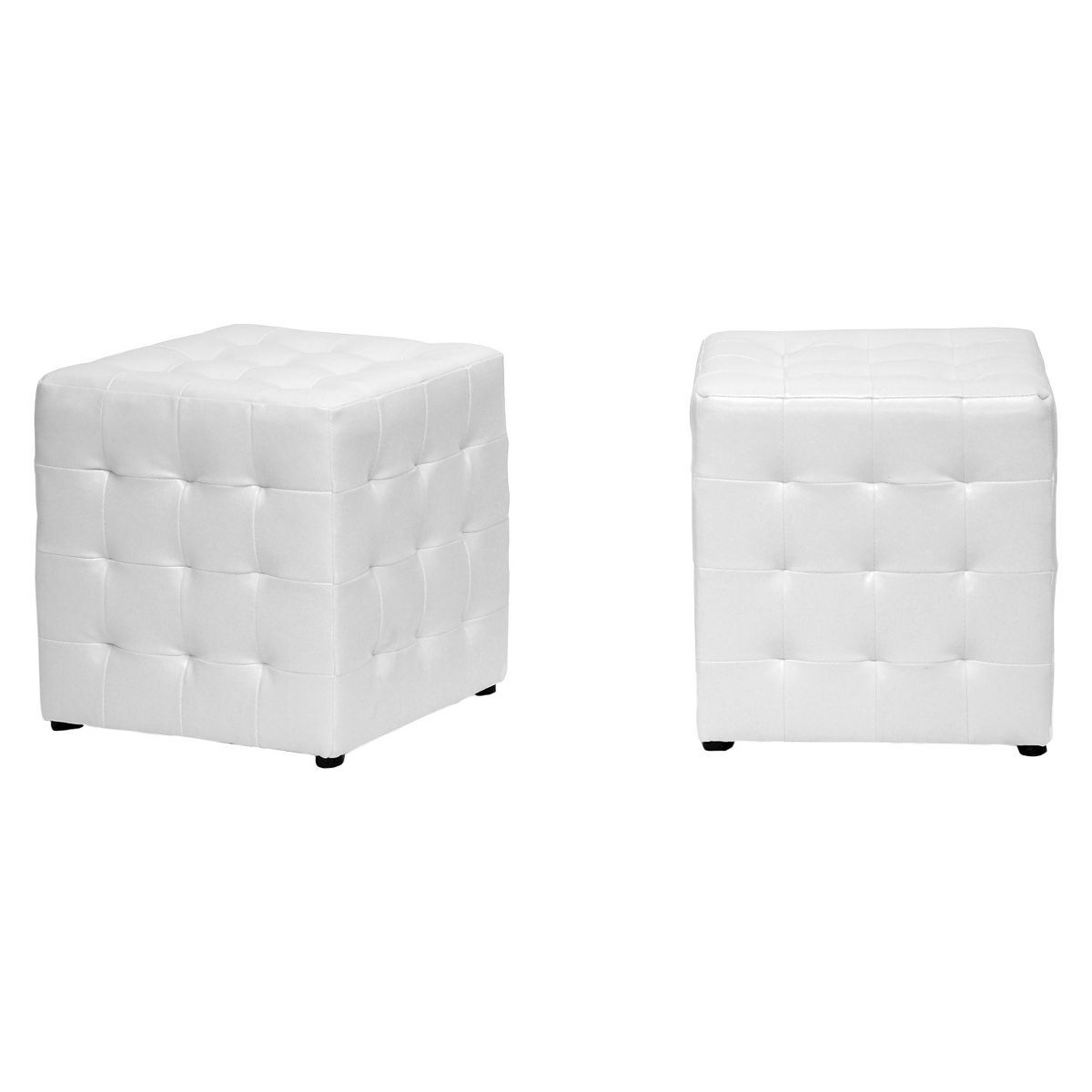 Set of 2 Siskal Modern Cube Ottoman - Baxton Studio | Target
