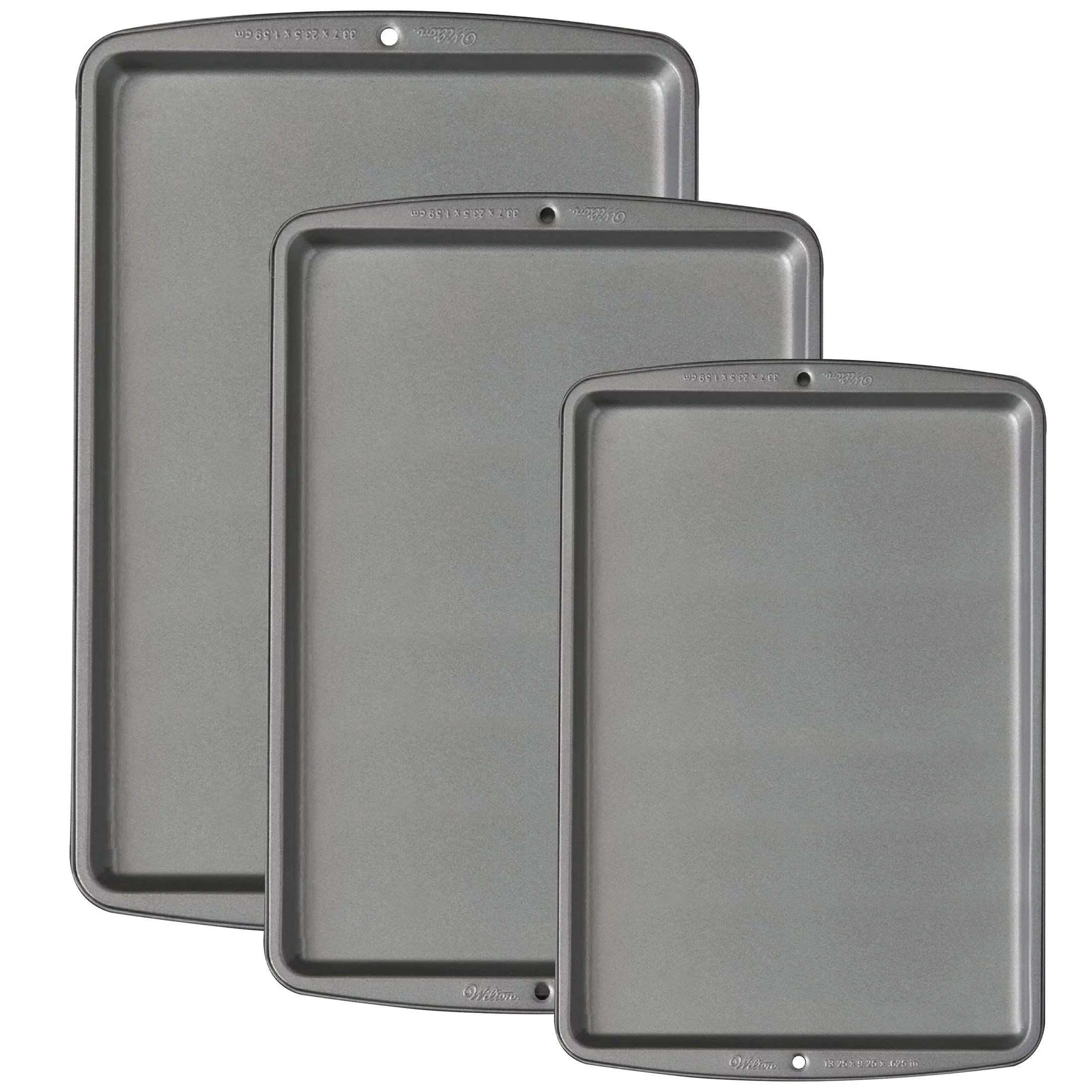 Wilton Premium Non-Stick Cookie Sheet Pan Bakeware Set 3-Piece, Packaging May Vary | Walmart (US)
