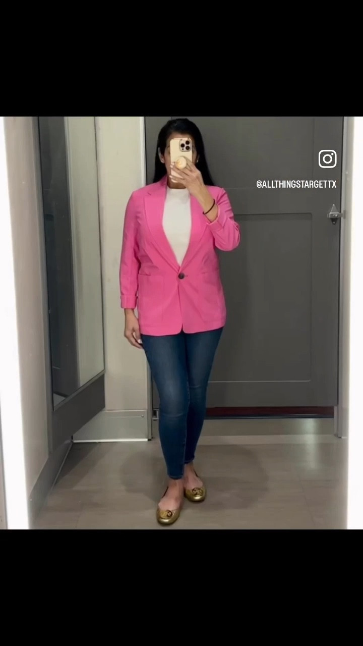 💗 Y’all, this pink blazer is a MUST for this Spring & Summer!  The first time I wore it, I got SO many compliments and messages asking where I got it!  

The answer…Target of course!  😉

The feel and fit is as amazing as the color!  If you’re on the fence, grab it now!  💕

Blazer - $38
🎯 Link in my bio! 🎯

#target #targetstyle #targetfinds #pink #spring #springvibes #affordablefashion #trending #ontrend #obsessed #ltkunder50 #reels #reelsinstagram #reelsviral #viral #explorepage #explore #foryou #foryoupage #fyp #fypシ #trendy #love #blazer #blazers #summer #summervibes #ootd #ootdfashion 

#LTKworkwear #LTKunder50 #LTKstyletip