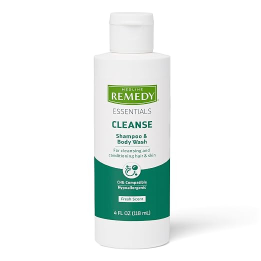 Medline Remedy ESSENTIALS Shampoo and Body Wash, 2 Fl Oz, Fresh Scent, Full Body Cleanser with Al... | Amazon (US)