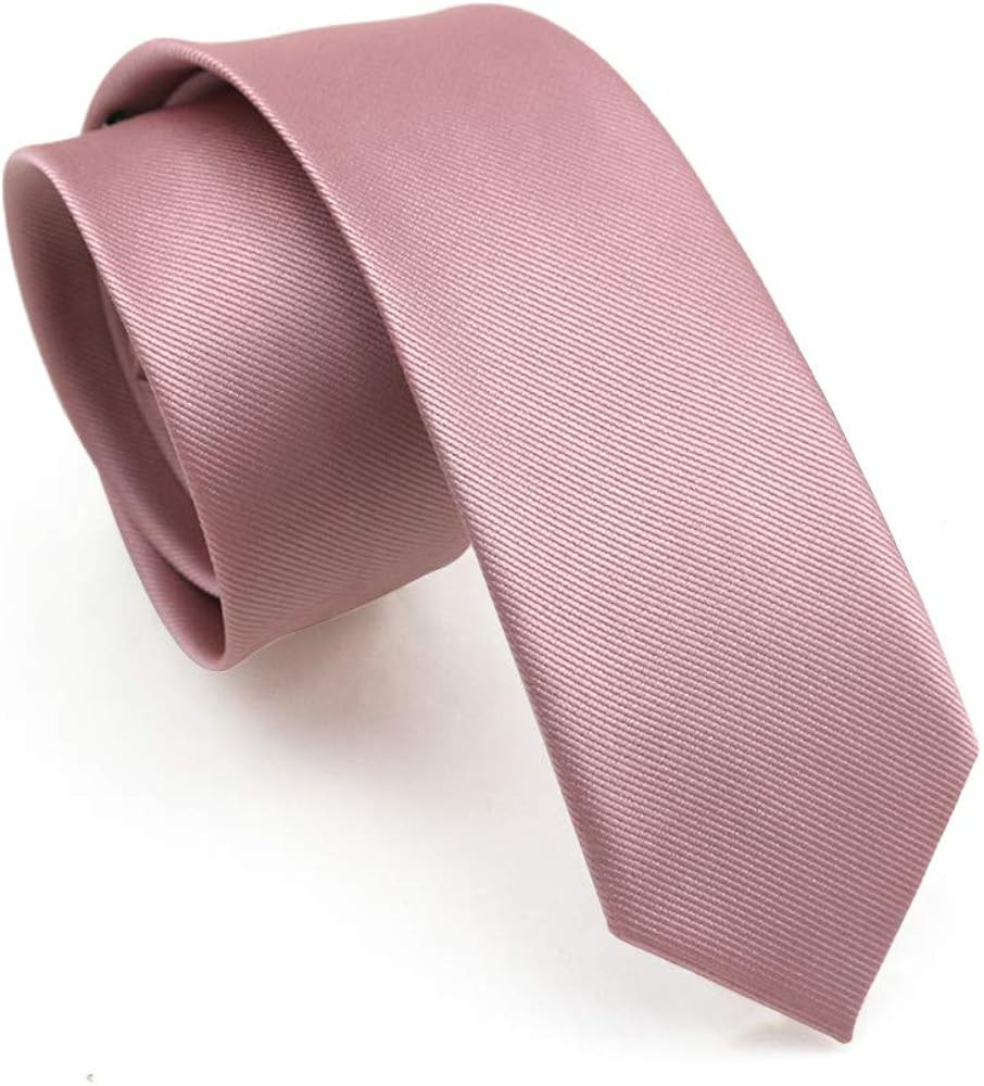 Elviros Mens Classic Solid Color Slim Tie, Men's Neckties, Skinny Woven Thin Ties, Eco-friendly Fash | Amazon (US)