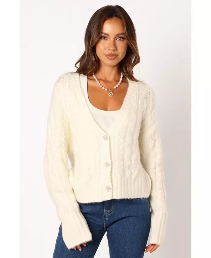 Petal and Pup Women's Alessandra Crystal Button Cardigan - Macy's | Macy's