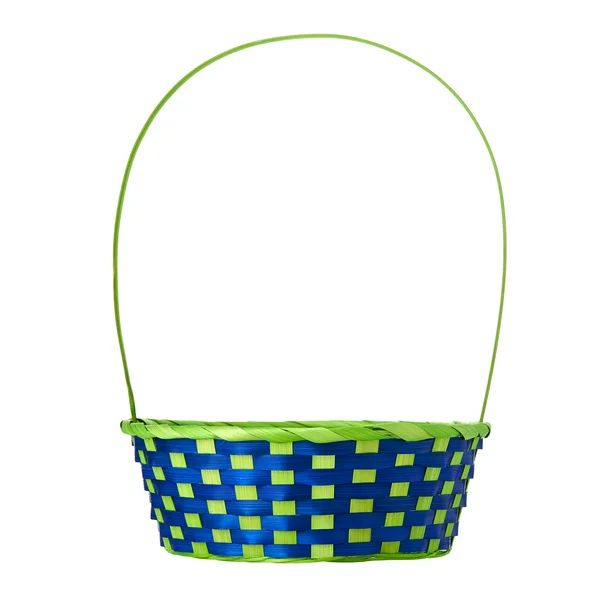 Way To Celebrate Easter Large Woven Bamboo Basket, Blue And Green - Walmart.com | Walmart (US)