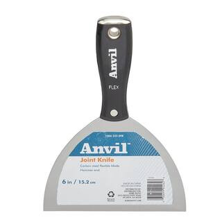 Anvil 6 in. Hammer-End Steel Joint Knife with Plastic Handle 92262 | The Home Depot