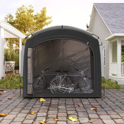 Bike Storage Tent Shed with Carry Bag for 3-4 Bikes, Black | Wayfair North America