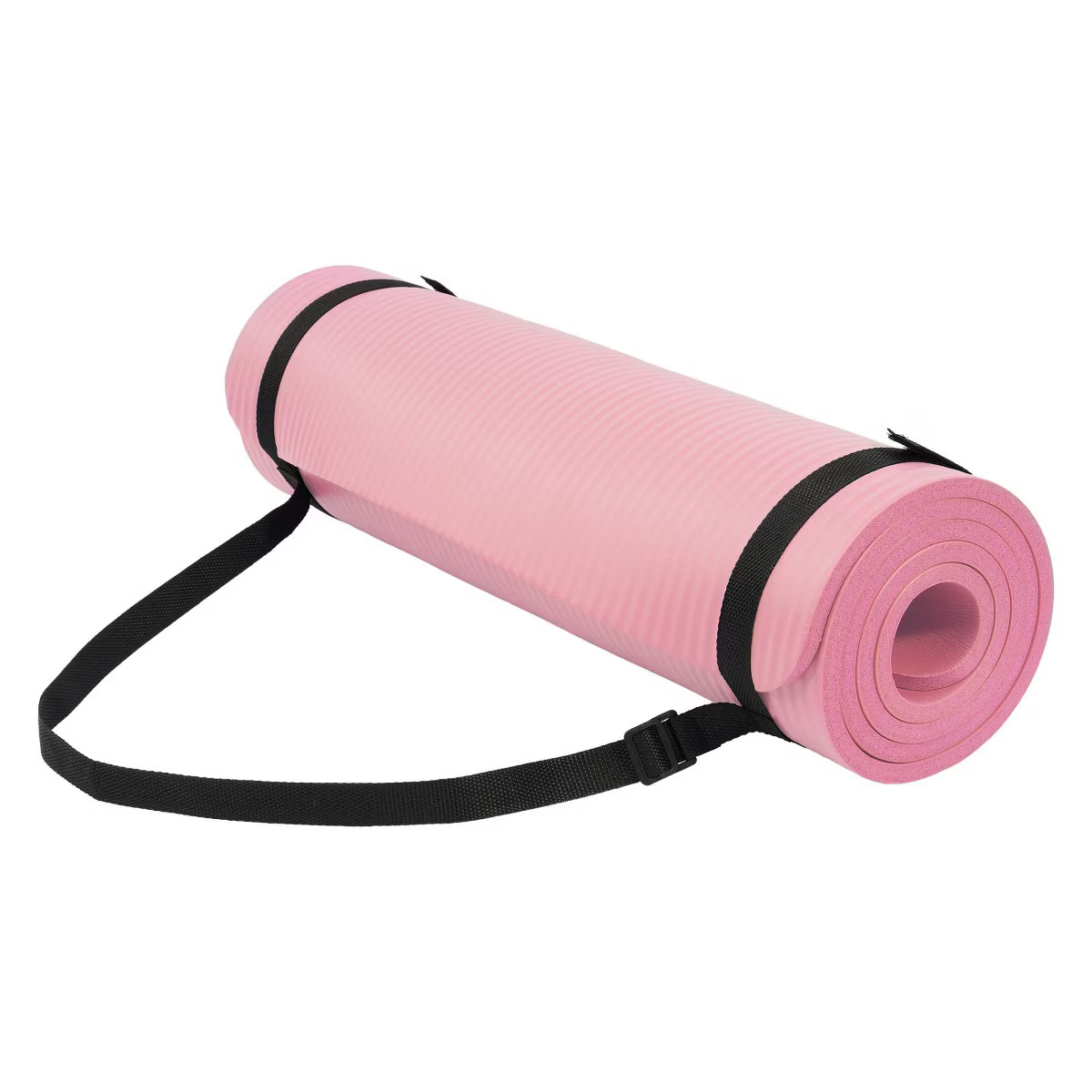 Fitvids 1/2-Inch Thick High Density Foam Exercise Yoga Mat with Carrying Strap, For Cushioning Th... | Target