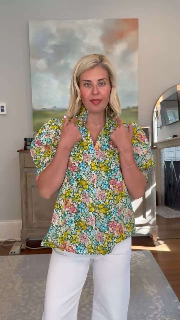 Shop my Avara favorites up to 50% off almost everything now through 5/25!! Have you ever seen a more yes shirt? The colors are stunning! I’m wearing a small & 26P jean.  

 #LTKootd #LTKSaleAlert