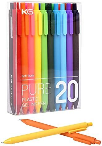 Retractable Gel Pens, 20 Assorted Colors | Amazon (US)