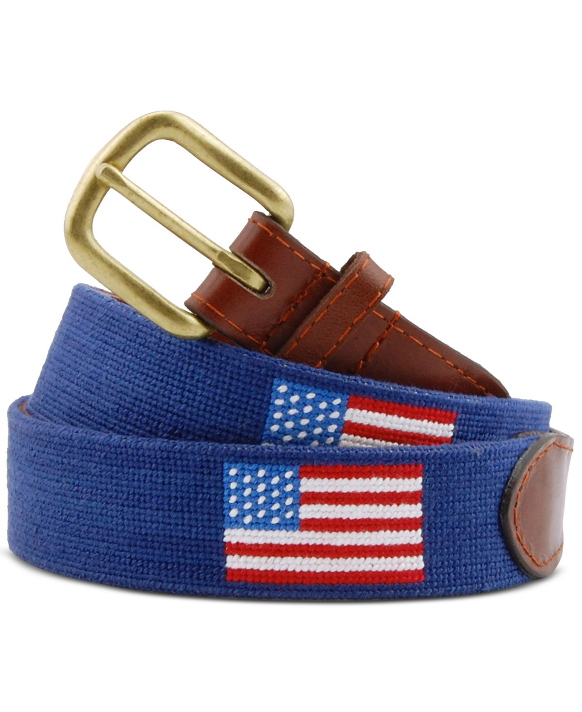 Smathers & Branson Men's American Flag Belt - Navy | Macy's