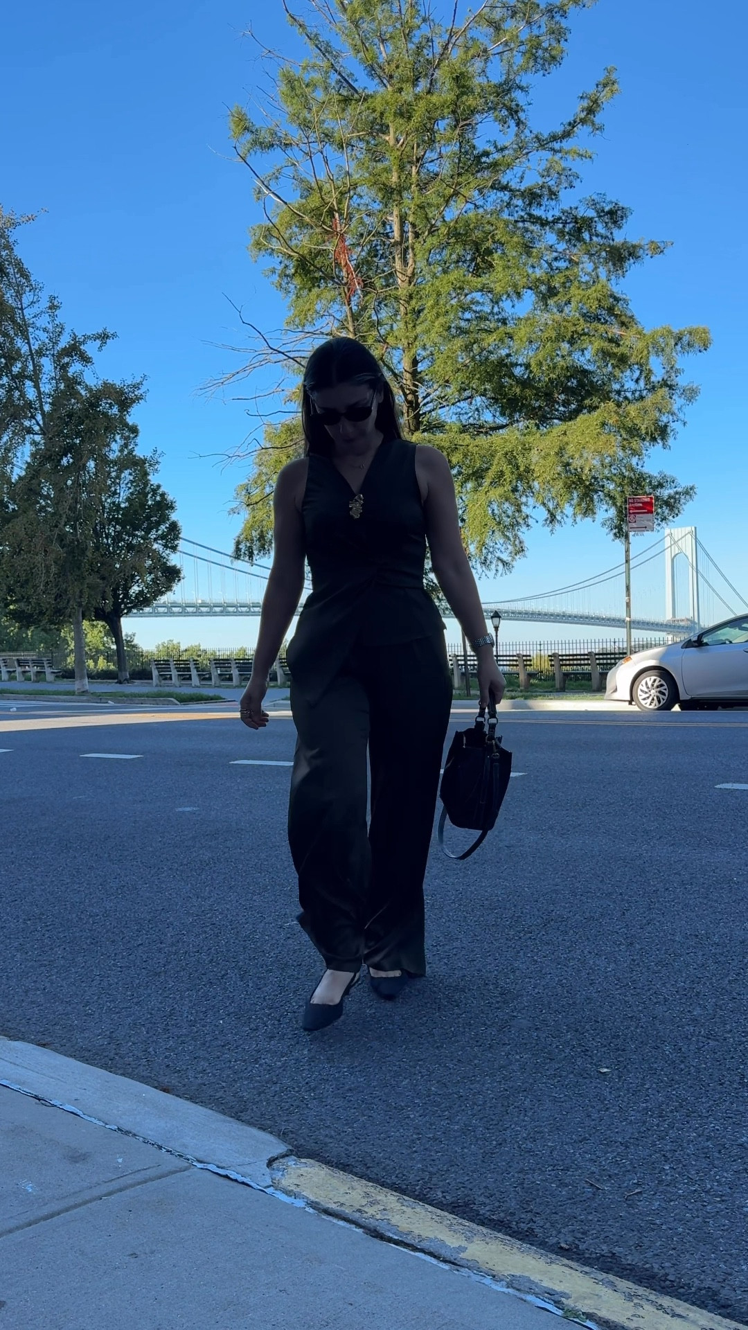 Olive green coord set with kitten heels and bucket bag

#LTKStyleTip