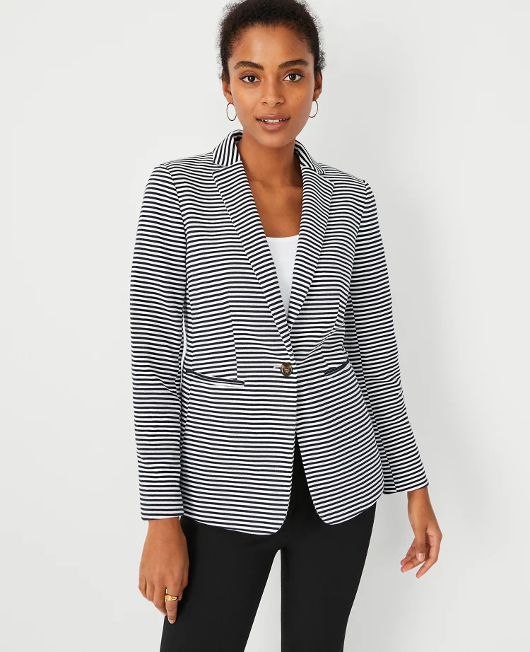 The Hutton Blazer in Ottoman Stripe | Ann Taylor (US)