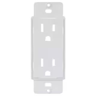 Commercial Electric 1-Gang Duplex Cover-up Plastic Wall Plate Adapter, White (Textured/Paintable ... | The Home Depot