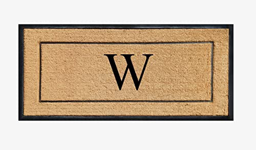 A1HC Natural Coir & Rubber Large Monogrammed Doormat, Thick Durable Entry Mats for Entrance Heavy Duty, Thin Profile, Long Lasting Front Door Mat - 30"x60" | Amazon (US)