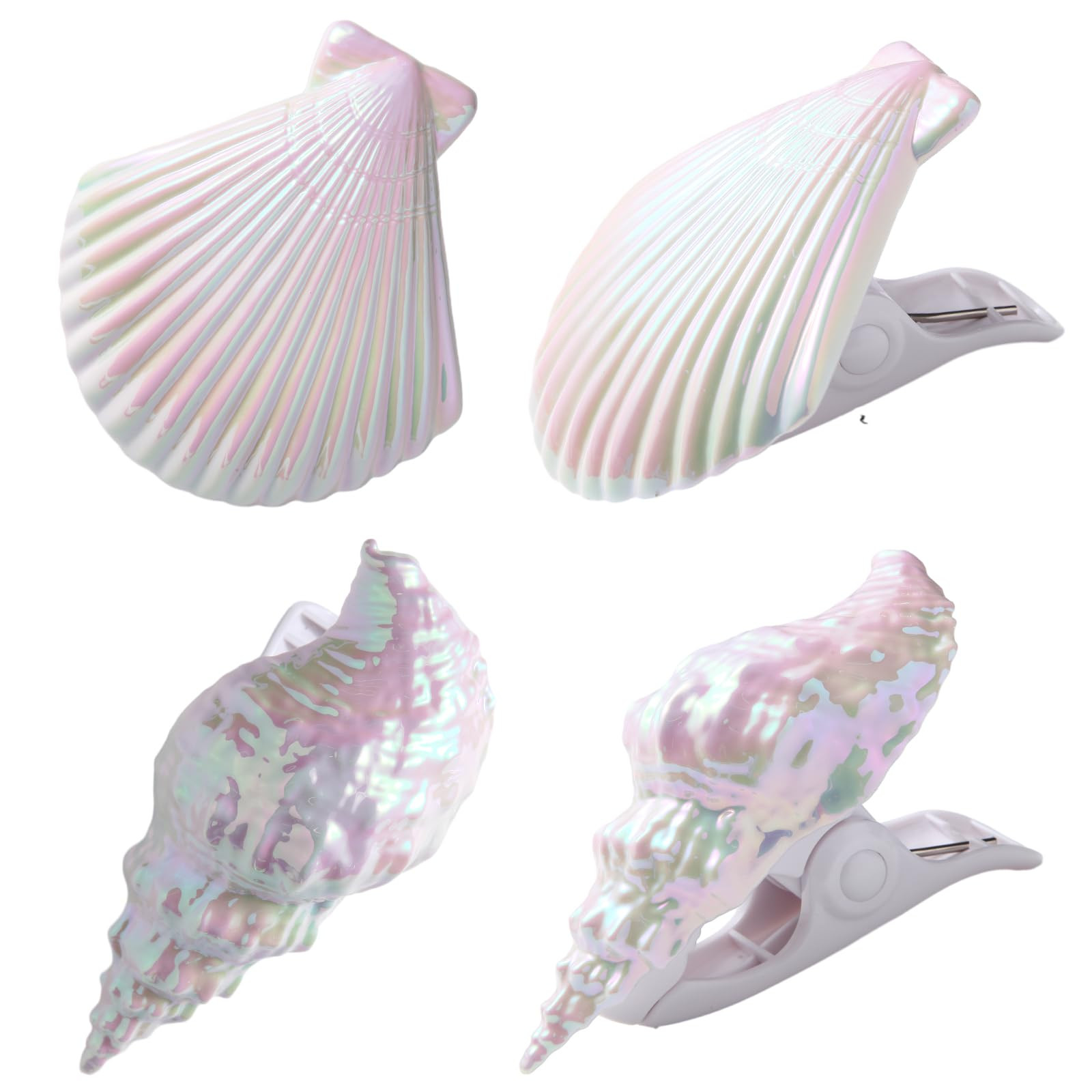 Shells Beach Towel Clips for Pool Chairs, Lounge Chairs, Drying Racks Decorative Windproof Towel Clips 4 Pieces (Electroplating) | Amazon (US)