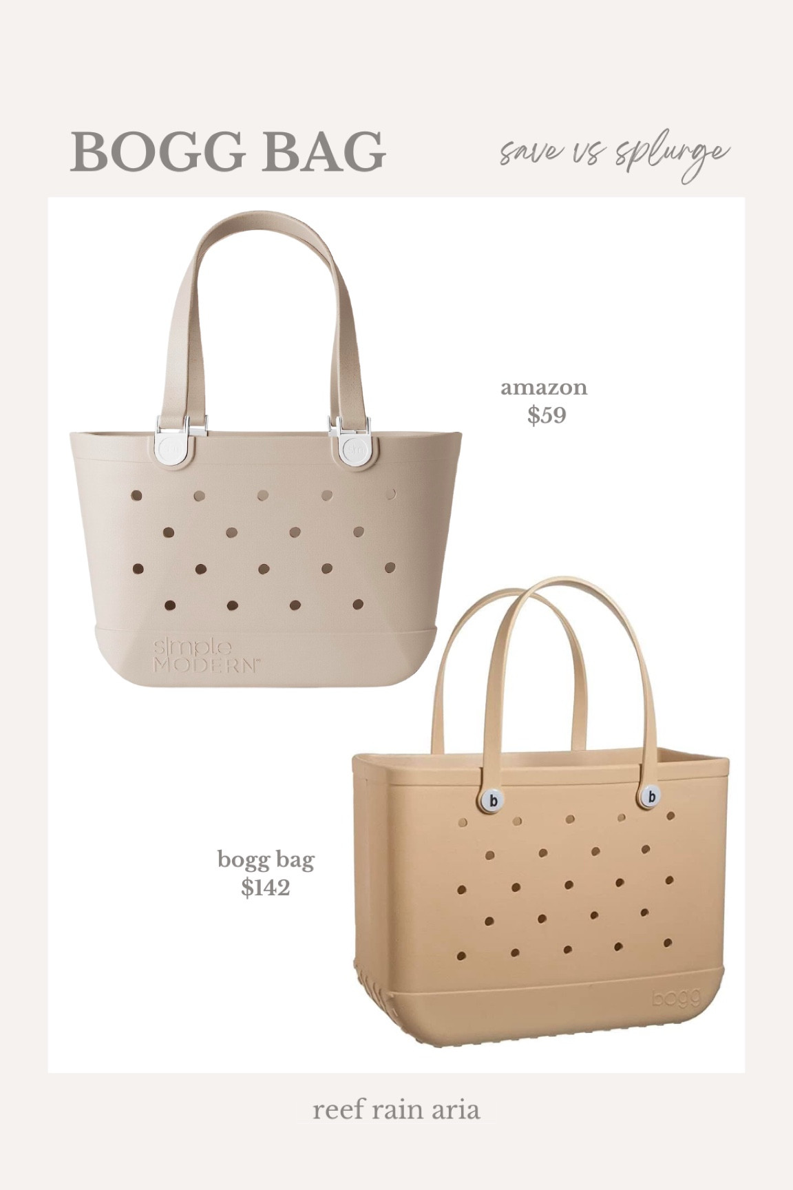 Bogg bag save vs splurge on Amazon. For Amazon products, click the 3 dots in the top right corner and select “Open in system browser” to shop via Amazon app. Thank you for shopping with me!! Have an amazing rest of day and send me a message if you ever need help shopping for something! @reefrainaria on IG and @reefrainaria on TikTok

#LTKsalealert #LTKunder50 #LTKswim