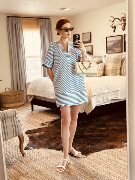 Blue? Stripes? Pockets? Count me in 🙋🏼‍♀️
This new season look goes from zoom calls to lunch dates and out on vacation. It doesn’t wrinkle and the fabric is very high end and sturdy. 
Click the dress below to get me 15% off code! 


#LTKworkwear #LTKtravel #LTKparties