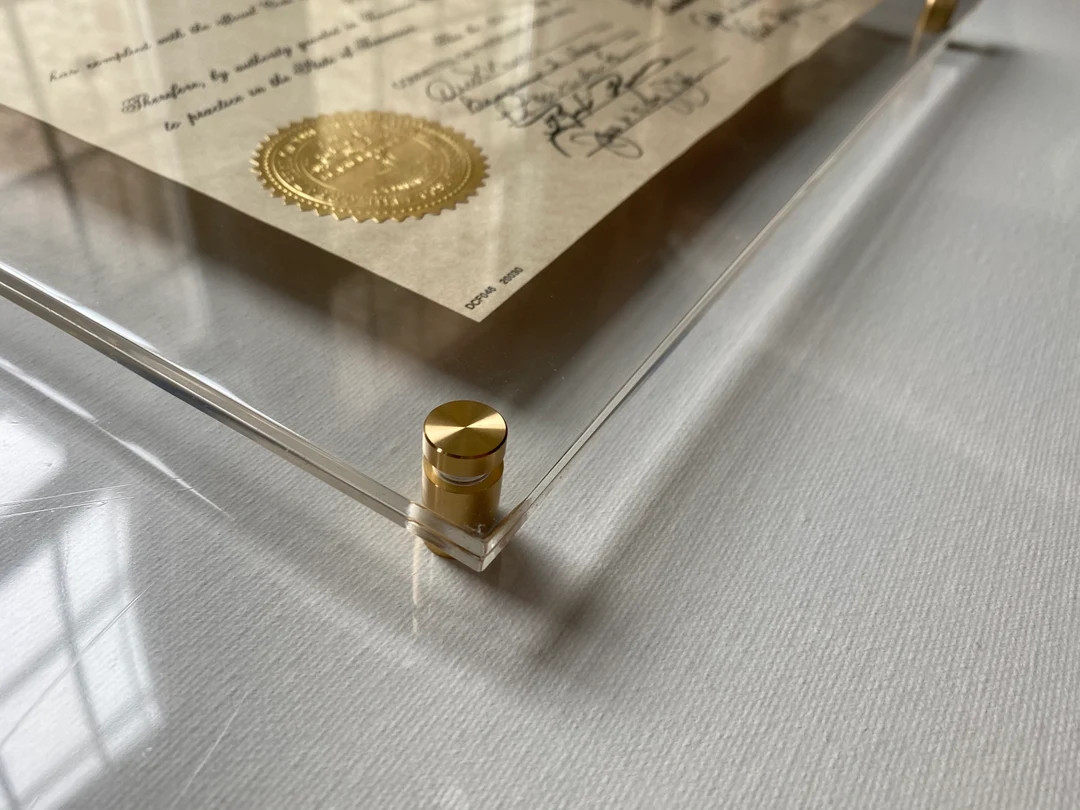 Custom Acrylic Diploma Graduation Frame All Sizes College Gift Modern Grad Keepsake, Wall Display... | Etsy (US)