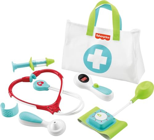 Fisher-Price Doctor Playset Medical Kit 7-Piece Toy for Dress Up and Preschool Pretend Play Ages 3+ Years | Amazon (US)