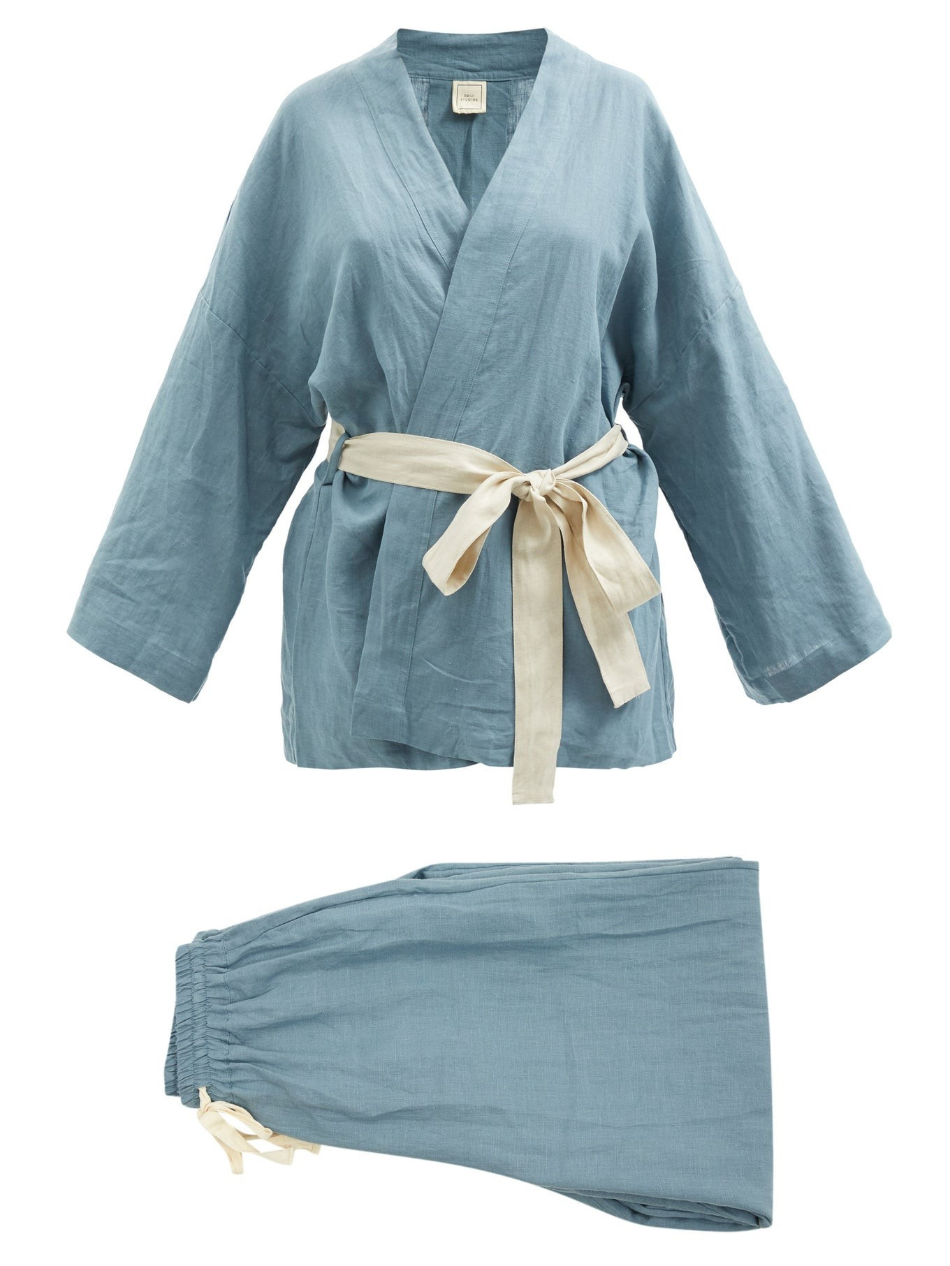 01 long linen pyjama set | Deiji Studios | Matches (UK)