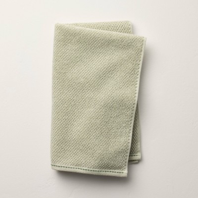16"x27" Stitch Hand Towel Light Green/Green - Hearth & Hand™ with Magnolia | Target