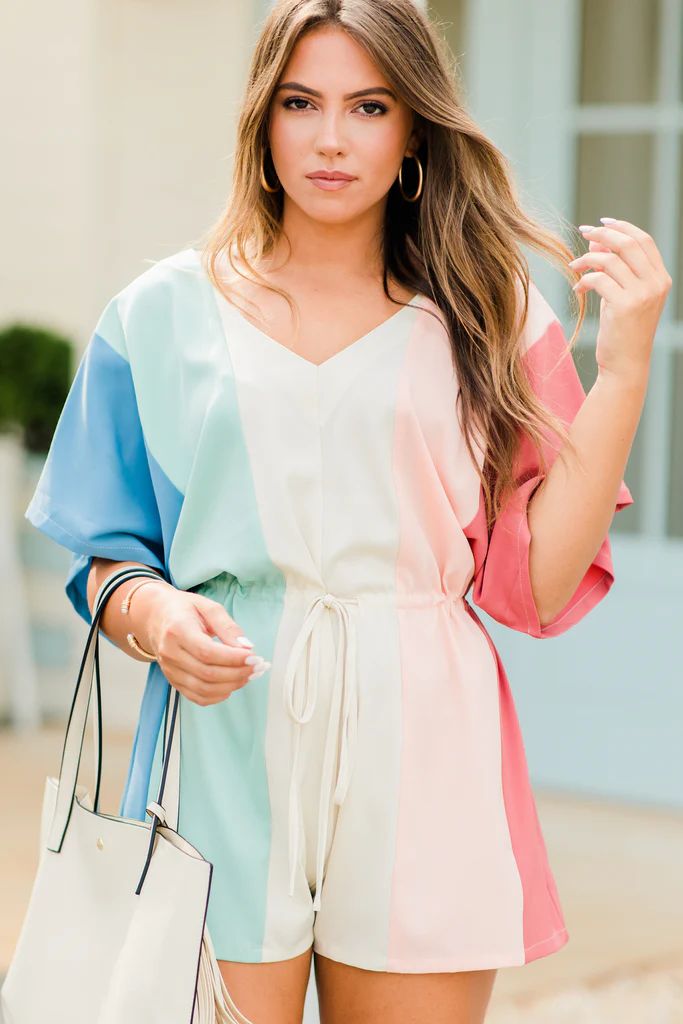 This Is Life Mauve Pink Colorblock Romper | The Mint Julep Boutique