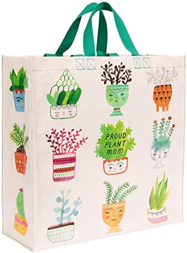 Blue Q Shopper ~ Proud Plant Mom. Reusable grocery bag, sturdy, easy-to-clean, perfect for housep... | Amazon (US)