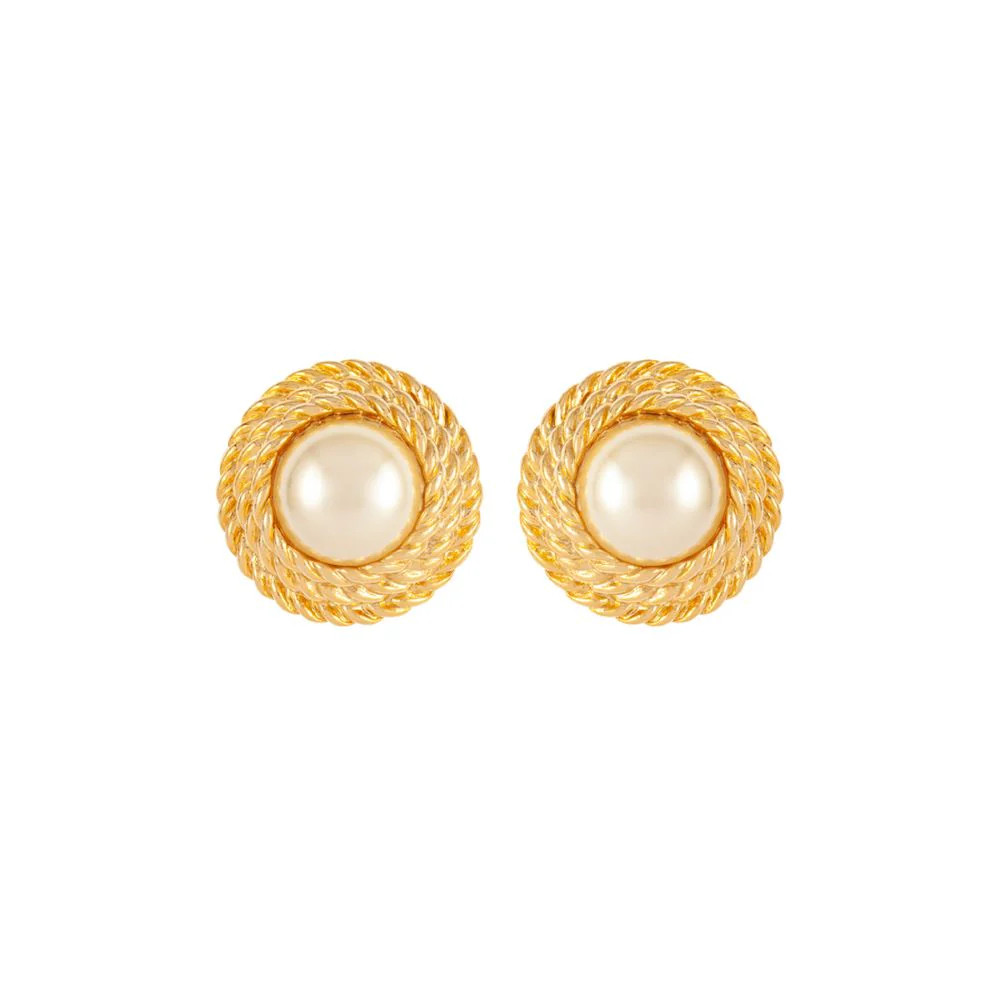 1990s Vintage Faux Pearl Clip-On Earrings | Susan Caplan