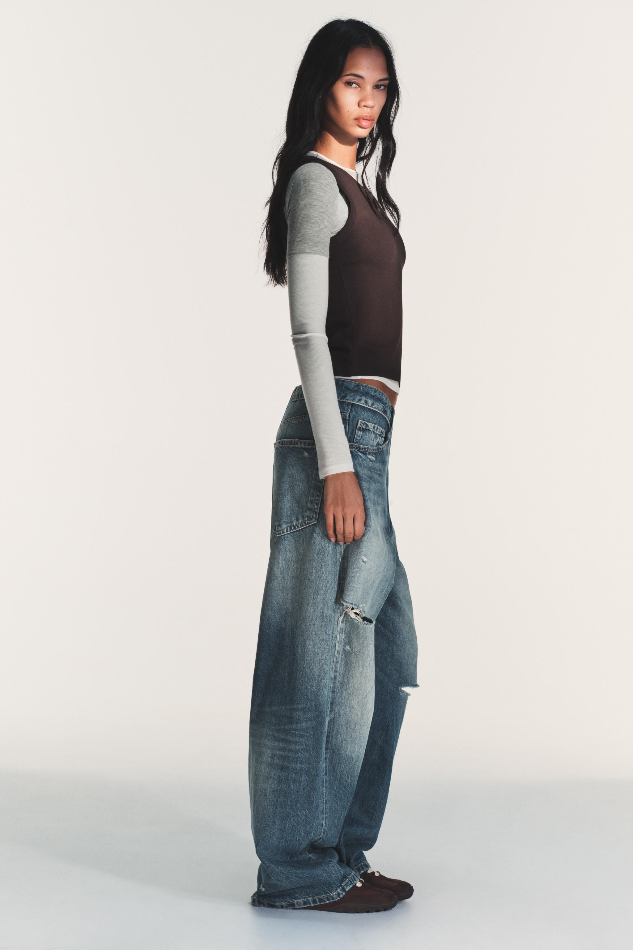 LONG SLEEVE TRIPLE EFFECT T-SHIRT | Zara US