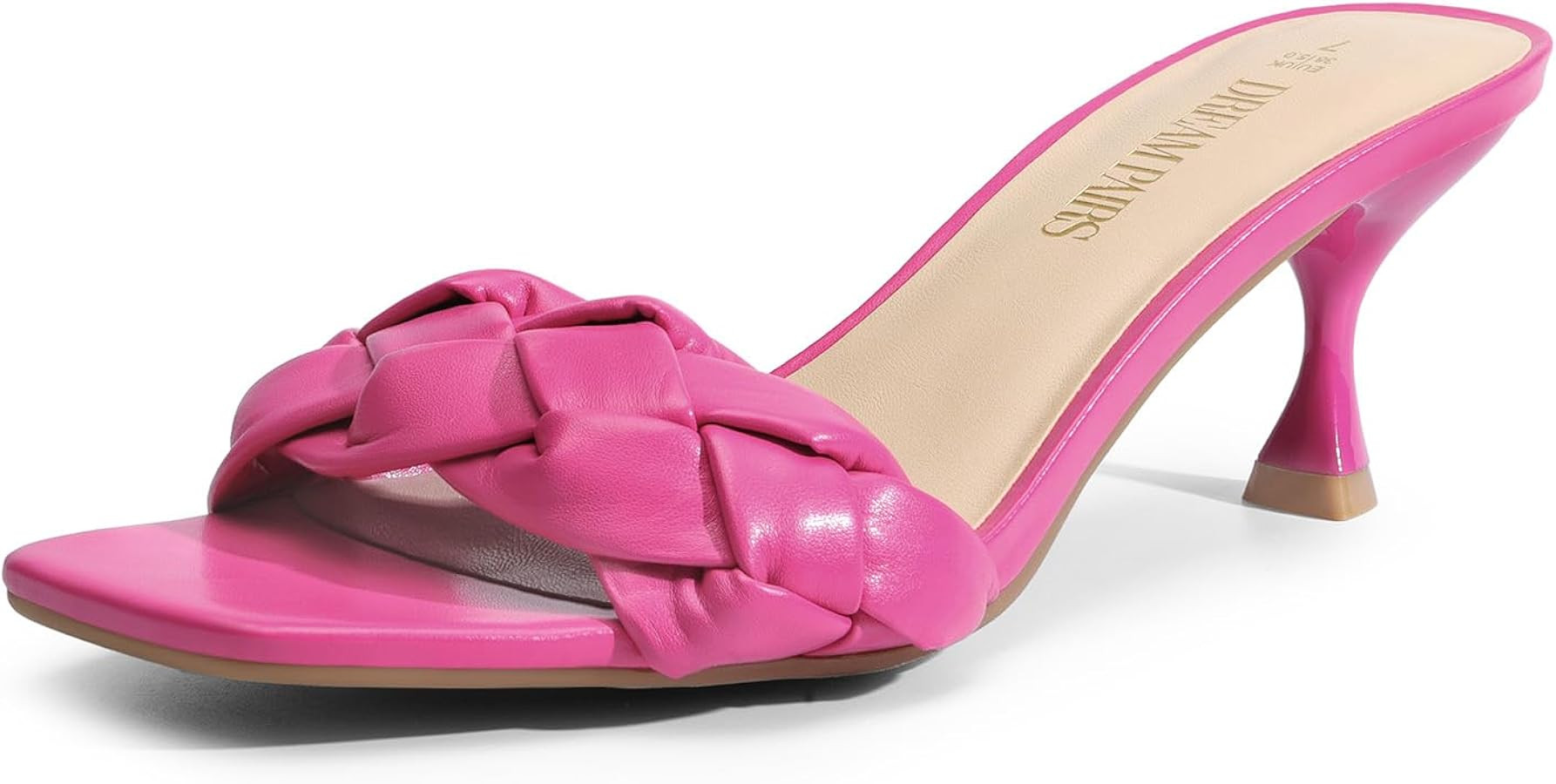 DREAM PAIRS Women’s Stilettos Heels Open Square Toe Comfort Low Kitten Heels Sexy Dress Pumps S... | Amazon (US)