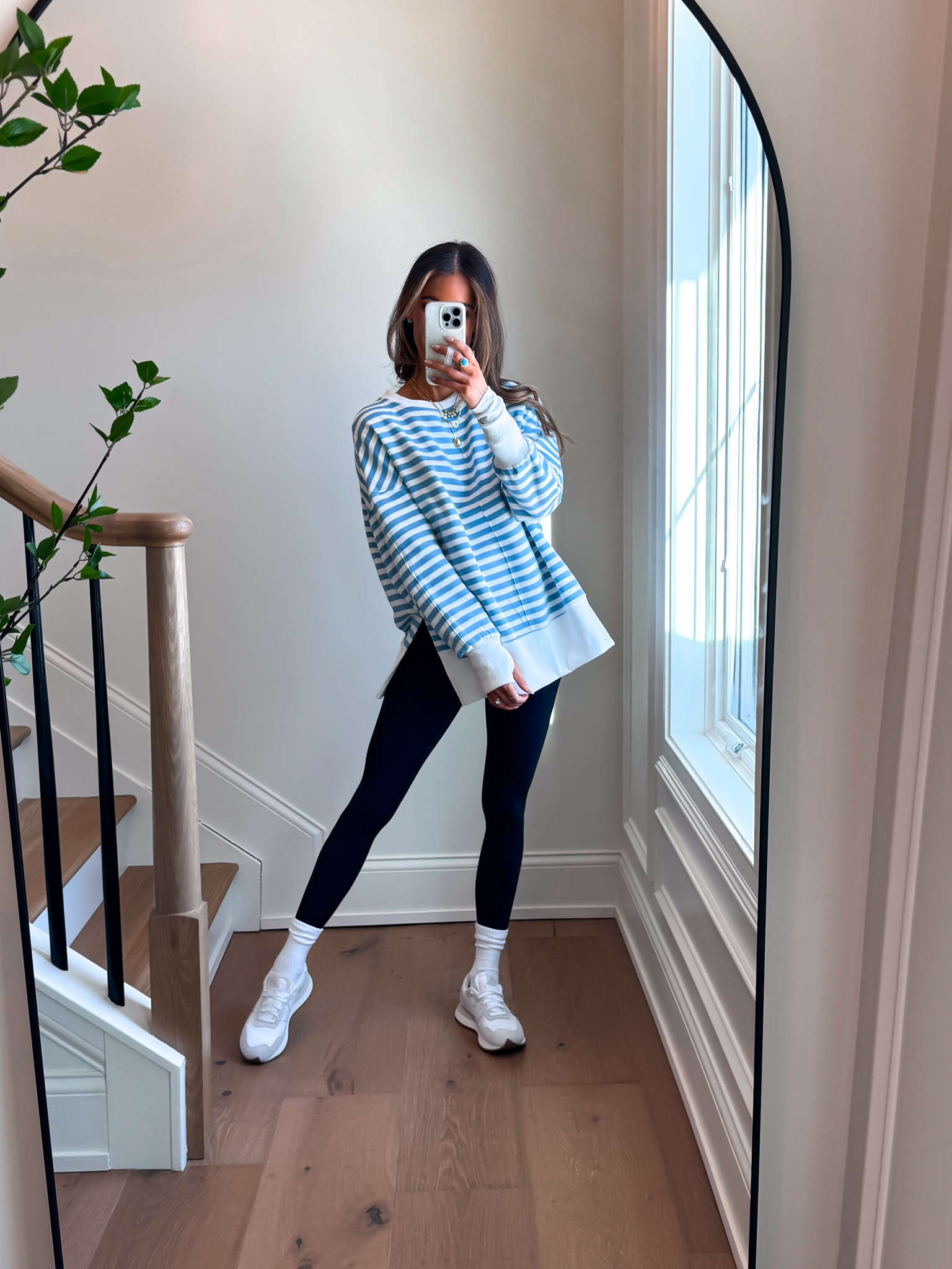 Wearing a small pullover, small tunic tee and xsmall leggings 

#LTKFindsUnder50 #LTKSaleAlert #LTKFindsUnder100